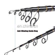 Amazon 1.8/2.1/2.4/2.7m Carbon Spinning Rod And Reel Anti-Winding Telescopic Fishing Rod thumbnail-4