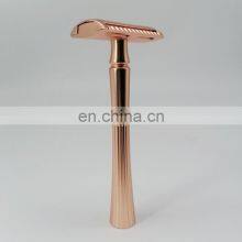 Best Men Metal Handle Shaving Razor Double Edge Brass Safety Razor thumbnail-4