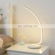 Spiral LED Table Lamp Acrylic Iron Curved Bedroom Living Room Bedside Modern LED Spiral Table Lighting thumbnail-2