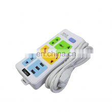 Universal Socket Switched Electrical Power Extension Socket With Extension Outlet