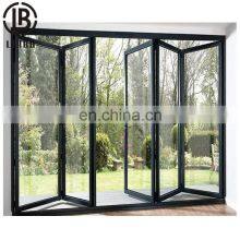 Foldable Tempered Glass Door Price Aluminium Bifold Door Cheap Price Outdoor Waterproof Aluminium Folding Doors