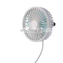 Cars Accessoire 4 Inch Air Cooling Fan 3 Speeds Adjust DC Powered Vehicle Rotatable Clip Fan Portable Mini USB Car Fan With LED thumbnail-4