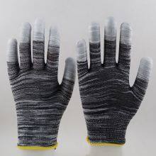 Polyester Knitted PU Fingers Coated Safety Work Gloves thumbnail-4