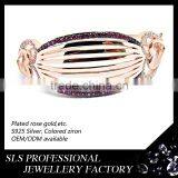 New fashion african jewelry sets 18k gold bangles for ladies wear in party 3 colors bangle