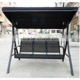 Luxury Leisure Wrought Iron Indoor Swing Chair With Stand 3 Seat Chair Swing thumbnail-3