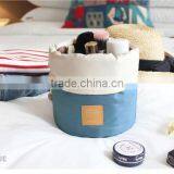 Cylindrical Bundle Mouth Portable Nylon Cosmetic Bag thumbnail-2