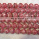 Natural B Grade Argentina Rhodochrosite Round Beads in Loose Gemstone thumbnail-1