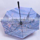 Automatic Hot Transfer Printing Canvas Oil Painting Umbrella and Windproof Golf Umbrella thumbnail-3