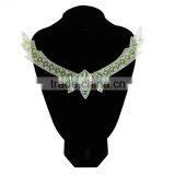 Wholesale Gorgeous Crystal Neckline Rhinestone Applique handmade applique neck trim