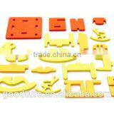 3D Assembling Mini Furniture Rocking Horse Rocking Chair And Table Set For Kindergarten Wooden Toy thumbnail-4