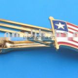 plating gold with custom logo tie bar,tie clip