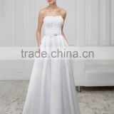 New 2016 collection Wedding dress Aliya based on bridal satin and crochet lace