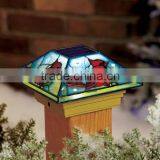 Cardinal Solar Deck Light Copper Square Deck Post Fence Mount 4"x4" Yard Lamp