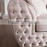 2016 Itlian Classic Beige Shiny Velvet Fabric Sofa Set AL044 thumbnail-5