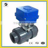 Two Way U-PVC 50mm Motor Operated Ball Valve With Actuator 12VDC