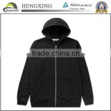 wholesale black print plain zipper-up hoodies