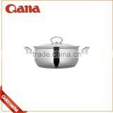 Straight Nostick Glass Lid Stainless Steel Cookware Set thumbnail-4