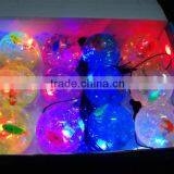 Gltter Bouncing Ball with Water 65mm LED light up Flashing LED animal bouncy ball