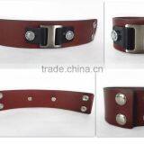 Hot Sale Wrap Leather Bracelet Stain Steel Handmade Men's Leather Bracelet thumbnail-2