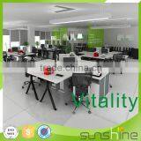 Guangzhou Sunshine WP38 Open Space Cheap Chinese Office Furniture Wood Based Panel Workstation For 4 People Wholesale thumbnail-5