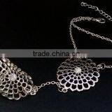 Latest Gold Finger Ring Designs Hollow Sun Shape Gold Women's Finger Ring Bracelet thumbnail-3