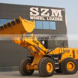 Heavy construction equipment 5 ton SZM 956 chinese wheel loader with hydraulic engine and pilot control