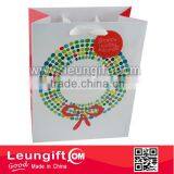 Christmas Medium Bag Gift Bag White Satin Ribbon and Tag thumbnail-1