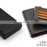 Black Leather Travel Humidor for Cigar thumbnail-1