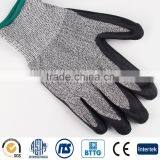 HPPE Fiberglass Nylon PU Coating ANSI 4 Cut Resistant Gloves thumbnail-3
