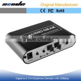 5.1 channel home theater high quality Digital Audio Decoder Convert the stereo(R/L)