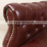 Red Color Leather Single Sofa Chair With Low Back Rest YZA501 thumbnail-4