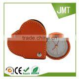 2016 New Item Heart Shape Pretty pu Leather Alarm Clock thumbnail-1