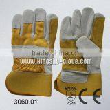10.5" Premium Reinforced Palm Cow Split Leather Working Glove thumbnail-1