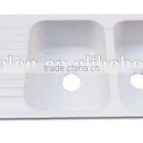 High Quality Hot Sale Black Acrylic Solid Surface Resin Stone Kitchen Sink,solid Surface Double Bowl Kitchen Sink thumbnail-4