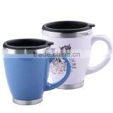 SS&ceramic Mug Thermo Mug With Ceramic Outside Logo thumbnail-1