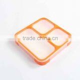 Square 3 Compartment Plastic Lunch Box Keep Food Hot for School thumbnail-3