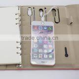 2016 Office Business Gift Set PU Notebook With Power Bank thumbnail-4