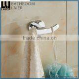 Simple Printing Lines Zinc Alloy Chrome Finishing Bathroom Sanitary Items Wall Mounted Double Robe Hook thumbnail-1