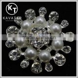 Good quality NK006 metal rhinestone button with pearl for clothes