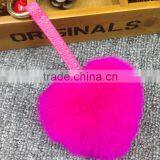 Wholesale for Handbag Heart Rabbit Fur Keychains thumbnail-1