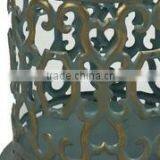 Antique Small Green Golden Brush Tealight Candle Holder Lantern thumbnail-4