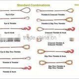 7*7 / 1*19 Galvanized Single Leg Eye and Eye Wire Rope Sling thumbnail-2