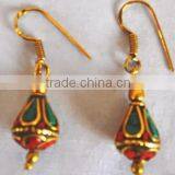 White Metal Ear Ring From Beads thumbnail-1