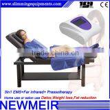 Home Use or Salon Use 3 in 1 Touch Screen Ems Far Infrared Silver or Blue Pressotherapy Fatness Dissolving Machine thumbnail-1