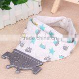 Best Quality Non-toxic Safety Baby Drool Bibs With Silicone Teether thumbnail-1