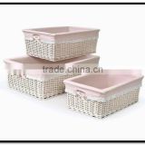 Wicker Storage Baskets With Liners Wholesale