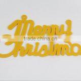 Christmas Decorative English Alphabet Merry Christmas Word Hanging Decorations Non-woven Golden Christmas Decorations thumbnail-1