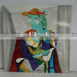 high quality best selling lacquer colorful square wall art
