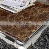 Silver Metal Corner Table Mirrored Side Table thumbnail-4