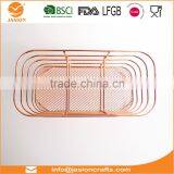 WI2905 Square Rose Gold Metal Wire Utensils Holder thumbnail-3